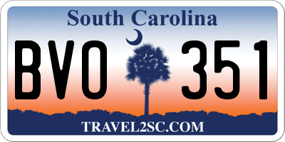 SC license plate BVO351
