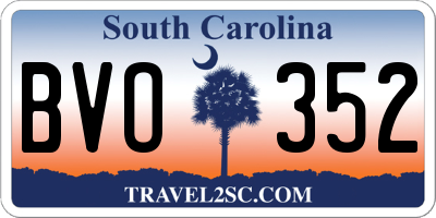 SC license plate BVO352