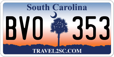 SC license plate BVO353