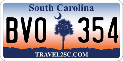 SC license plate BVO354