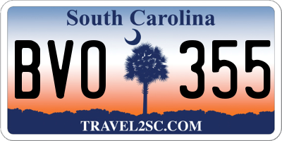 SC license plate BVO355
