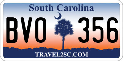 SC license plate BVO356
