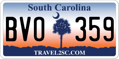 SC license plate BVO359
