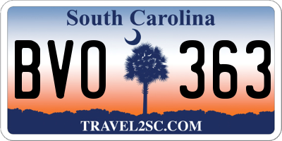 SC license plate BVO363