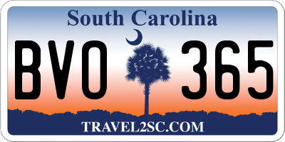 SC license plate BVO365