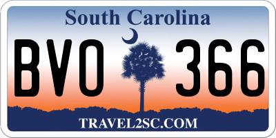 SC license plate BVO366
