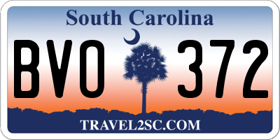 SC license plate BVO372