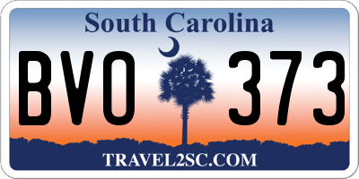 SC license plate BVO373