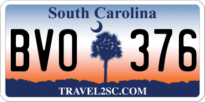 SC license plate BVO376