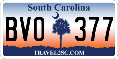 SC license plate BVO377