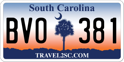 SC license plate BVO381
