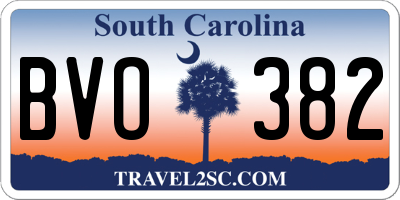 SC license plate BVO382
