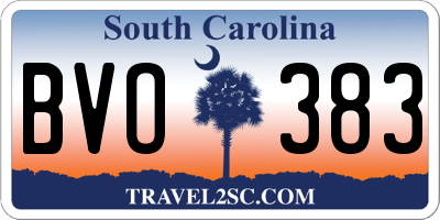 SC license plate BVO383
