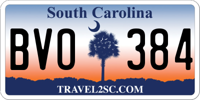 SC license plate BVO384