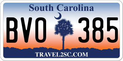 SC license plate BVO385