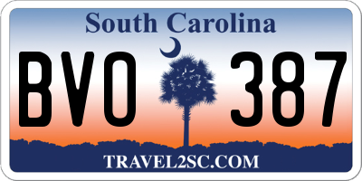 SC license plate BVO387