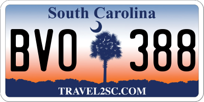 SC license plate BVO388
