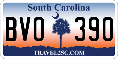 SC license plate BVO390