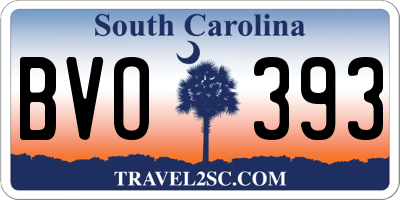 SC license plate BVO393