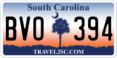 SC license plate BVO394