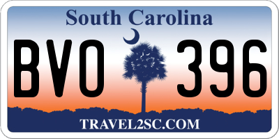 SC license plate BVO396