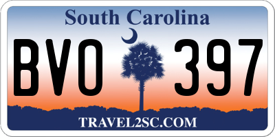 SC license plate BVO397