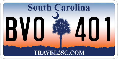 SC license plate BVO401