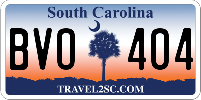 SC license plate BVO404