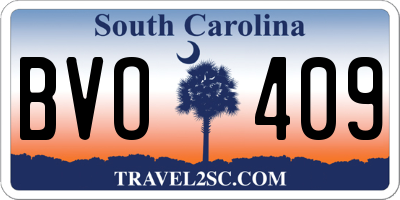 SC license plate BVO409