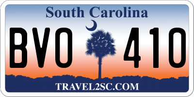 SC license plate BVO410