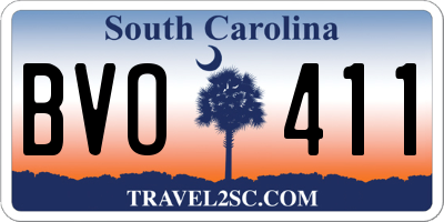SC license plate BVO411