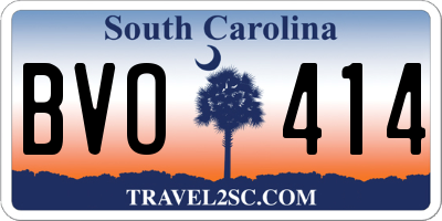 SC license plate BVO414