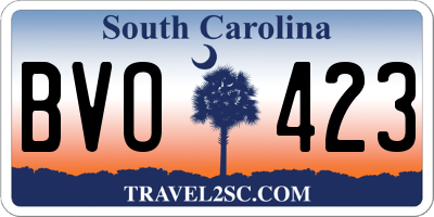 SC license plate BVO423
