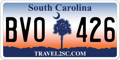 SC license plate BVO426