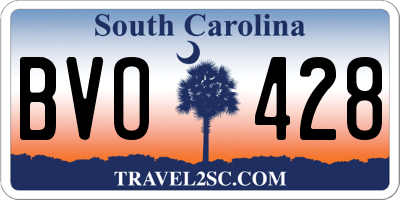 SC license plate BVO428