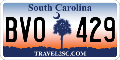 SC license plate BVO429
