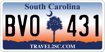 SC license plate BVO431
