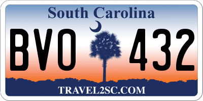 SC license plate BVO432