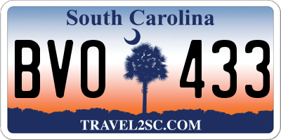 SC license plate BVO433