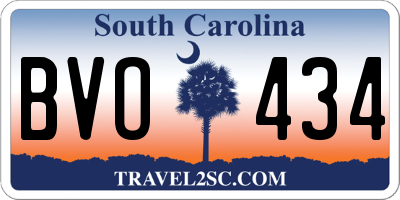 SC license plate BVO434