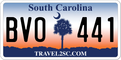 SC license plate BVO441