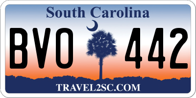 SC license plate BVO442
