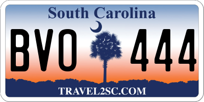 SC license plate BVO444
