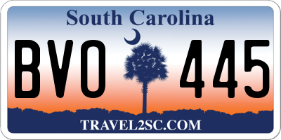 SC license plate BVO445
