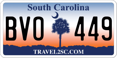 SC license plate BVO449