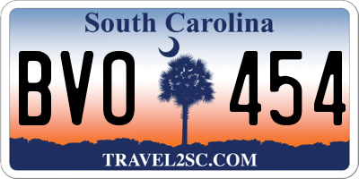 SC license plate BVO454