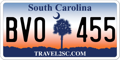 SC license plate BVO455