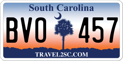 SC license plate BVO457