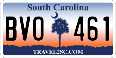 SC license plate BVO461
