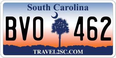 SC license plate BVO462